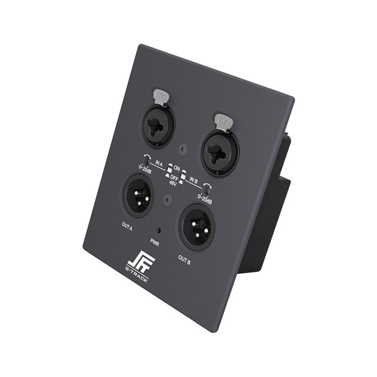 Sieťové audio rozhranie Dante 2 CH Wall Plate